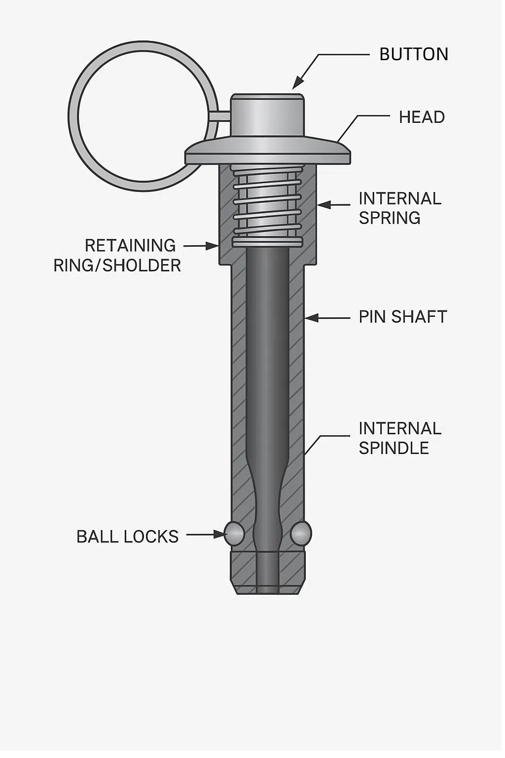 High-performance quick release pins spring loaded for fast assembly and disassembly. Trusted by professionals for safety, precision, and durability.